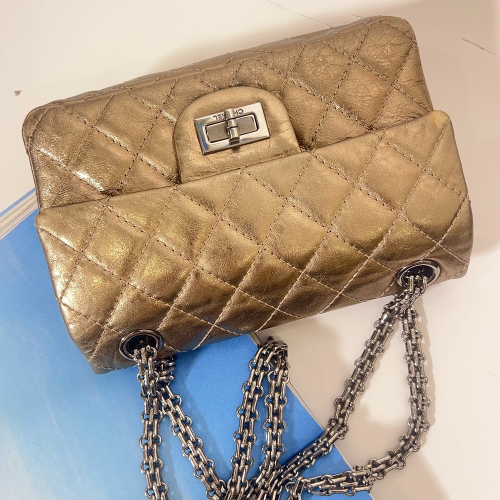 Chanel 2.55 Mini Reissue 224 Double flap Bag Bronze
